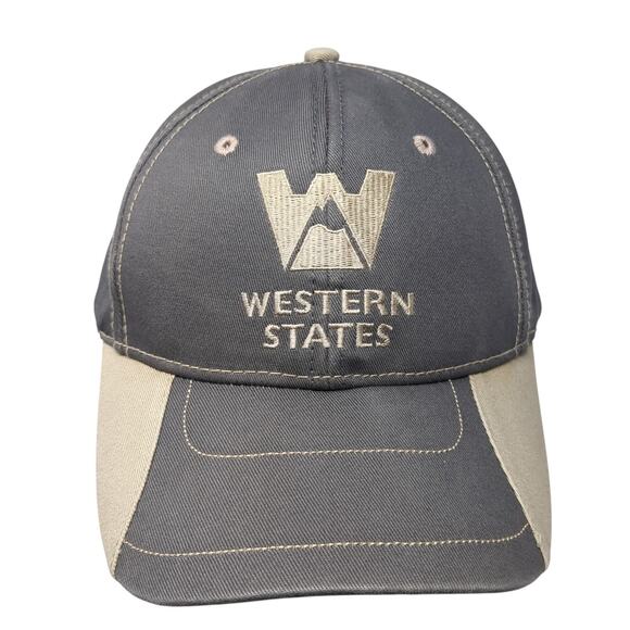 Western States Baseball Cap Gray One Size Adjustable Embroidered 6 Panel BDA - Picture 1 of 9